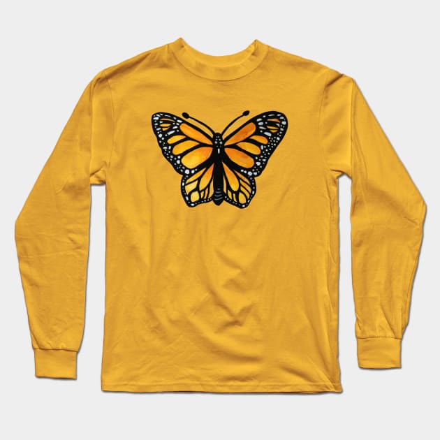 Monarch Butterfly Long Sleeve T-Shirt by bubbsnugg